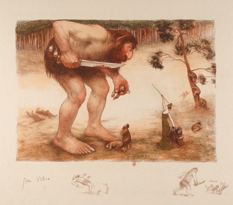 Jean Veber - The Giant, The Ogre And The Fairy, 1905